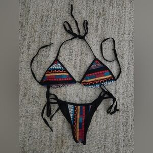 Colorful Patterned Bikini Set